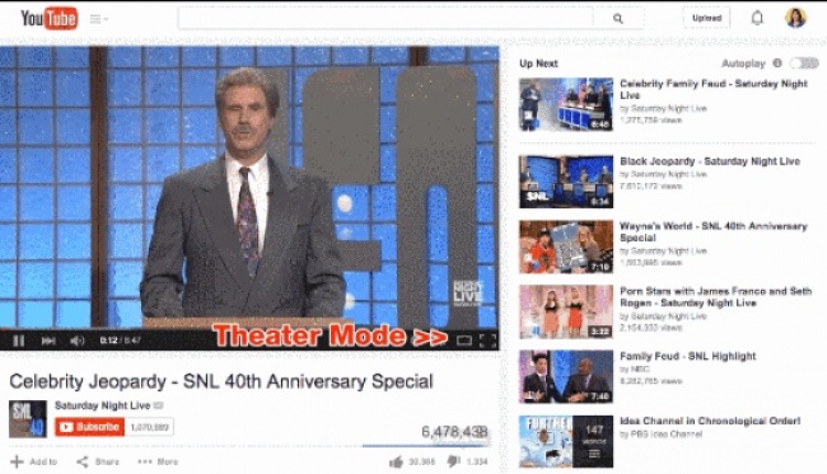 COME USARE LA MODALITÀ TEATRO su youtube