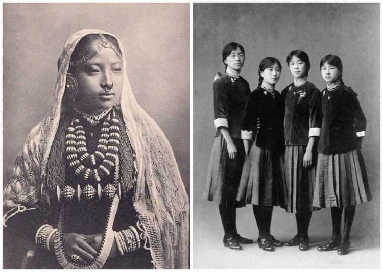 adolescenti adolescenza 19° secolo 100 anni fa 3 Nepal e Cina