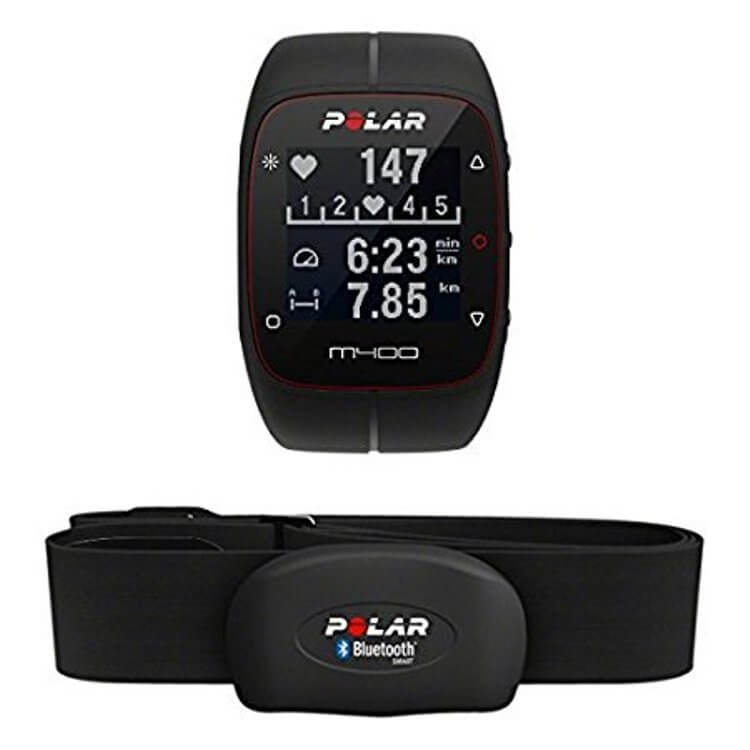 regali san valentino 2017 orologio Polar M400 Orologio GPS con Fascia Cardio Bluetooth Smart per Corsa Outdoor e Indoor, Nero