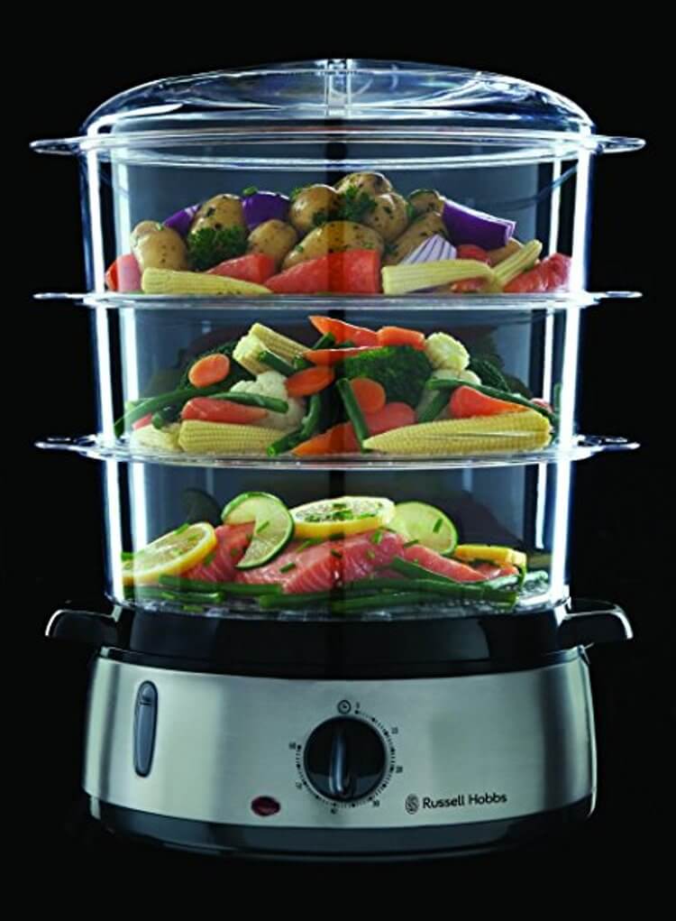 regali san valentino 2017 vaporiera Russell Hobbs 19270-56 Vaporiera Cook at Home, Capacità 9 Litri, 800 Watt
