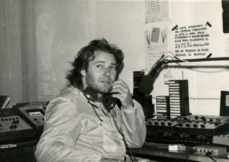 Vasco DJ nel 1977 a Punto Radio